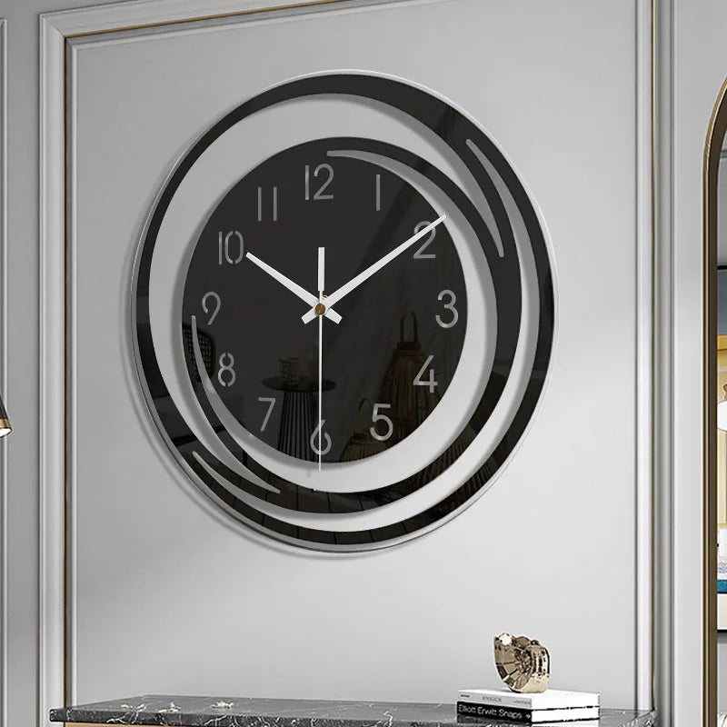 Zeitgenössische Wanduhr für moderne Wohndekoration – Minimalistische Uhr für Wohnzimmer, Büro und Schlafzimmer