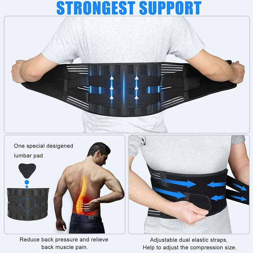 Verstellbarer Rückenstützgurt für täglichen Komfort - Ergonomische Taillenstütze für Arbeit, Fitness und alltägliche Aktivitäten