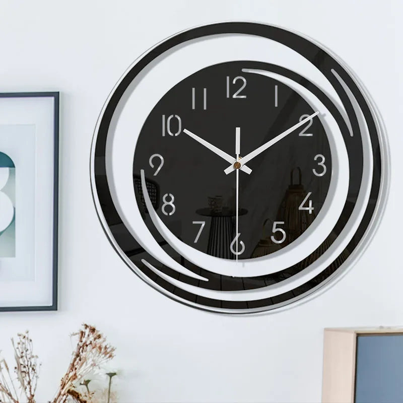 Zeitgenössische Wanduhr für moderne Wohndekoration – Minimalistische Uhr für Wohnzimmer, Büro und Schlafzimmer