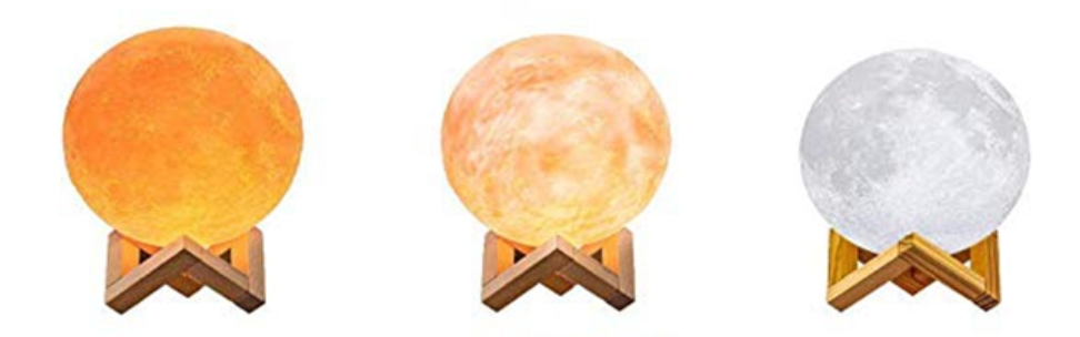 Purificador de aire con humidificador y efecto de luz lunar – Dispositivo de doble función para purificar el aire y crear una iluminación ambiental