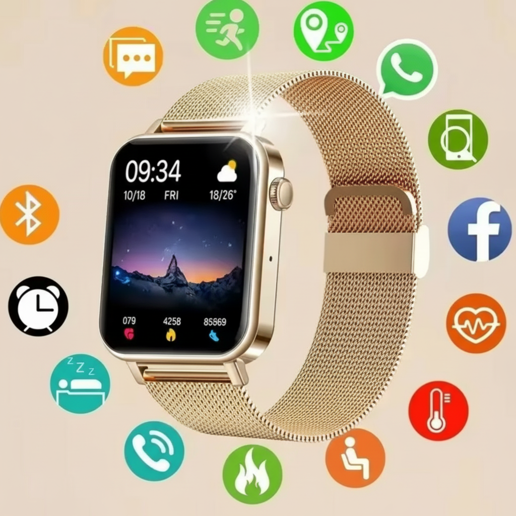 Women’s Smartwatch – Elegant Design with Full Health Tracking & Long Battery Life