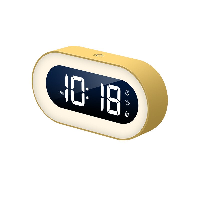 Digitaler Wecker mit Nachtlicht - Uhr mit LED-Anzeige für den Nachttisch, Schlafzimmer, Zeitanzeige und sanfte Nachtbeleuchtung