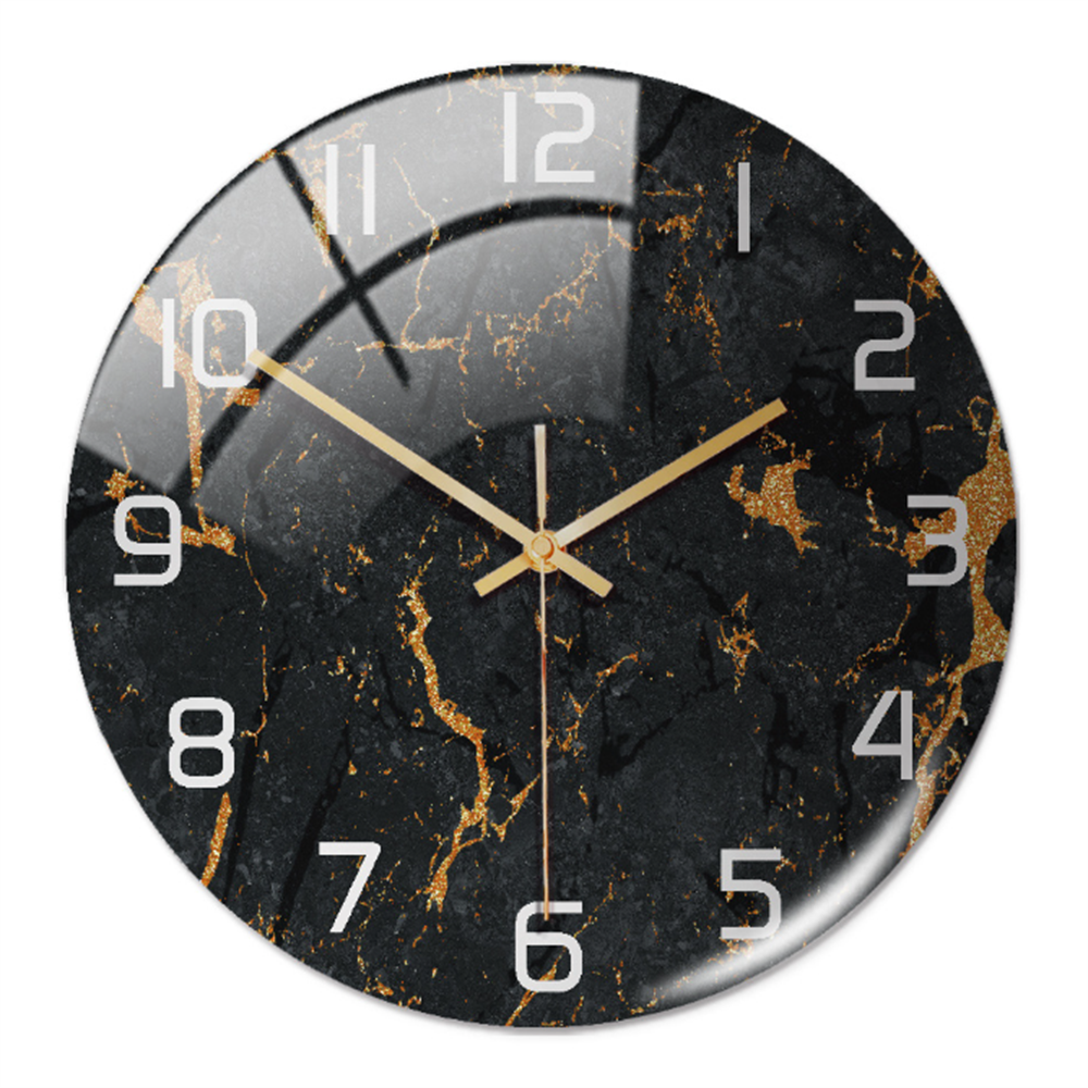 Wanduhr in Marmoroptik für moderne Wohndekoration – Elegante dekorative Uhr für Wohnzimmer, Büro und Schlafzimmer