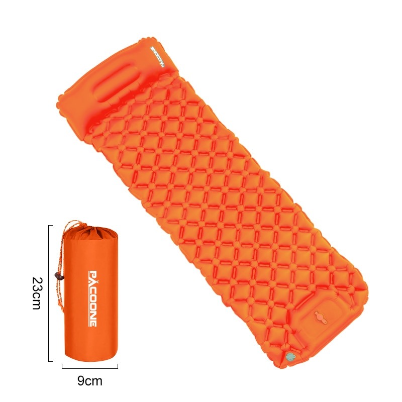 Materassino ultraleggero impermeabile con pompa integrata – Materasso da campeggio compatto per viaggi all'aperto, escursioni e trekking