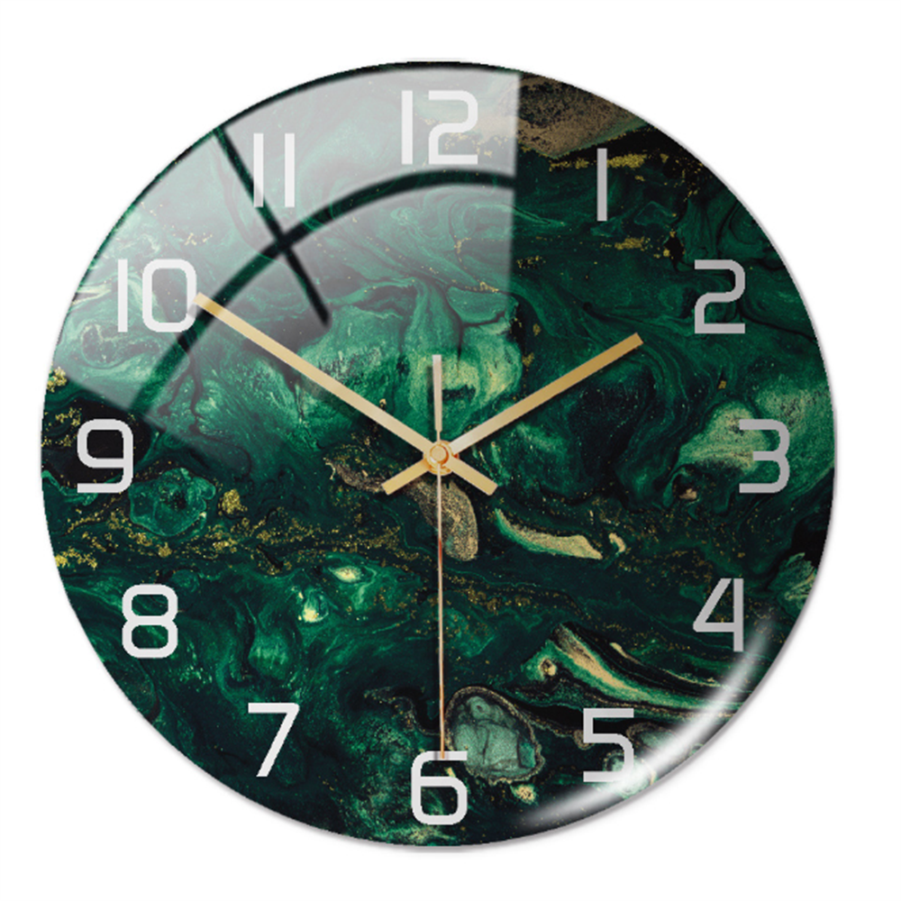 Wanduhr in Marmoroptik für moderne Wohndekoration – Elegante dekorative Uhr für Wohnzimmer, Büro und Schlafzimmer