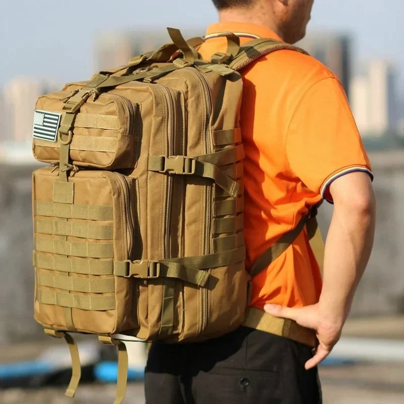 Sac à dos tactique imperméable pour les activités en plein air – Sac durable à plusieurs compartiments pour la randonnée, les voyages et le transport quotidien