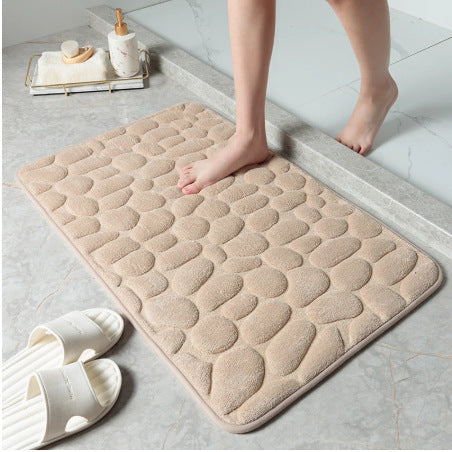 Ultraplüschige Schaumstoff-Badematte für das Badezimmer – Schnell trocknende, stark saugfähige Bodenmatte für Dusche und Badewanne