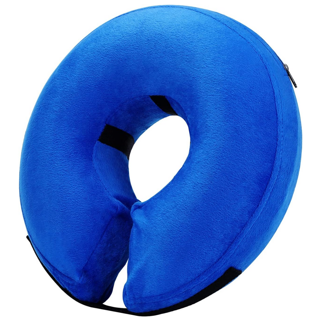 Collier gonflable de récupération pour chien après une opération - Alternative douce et confortable à la collerette pour les animaux