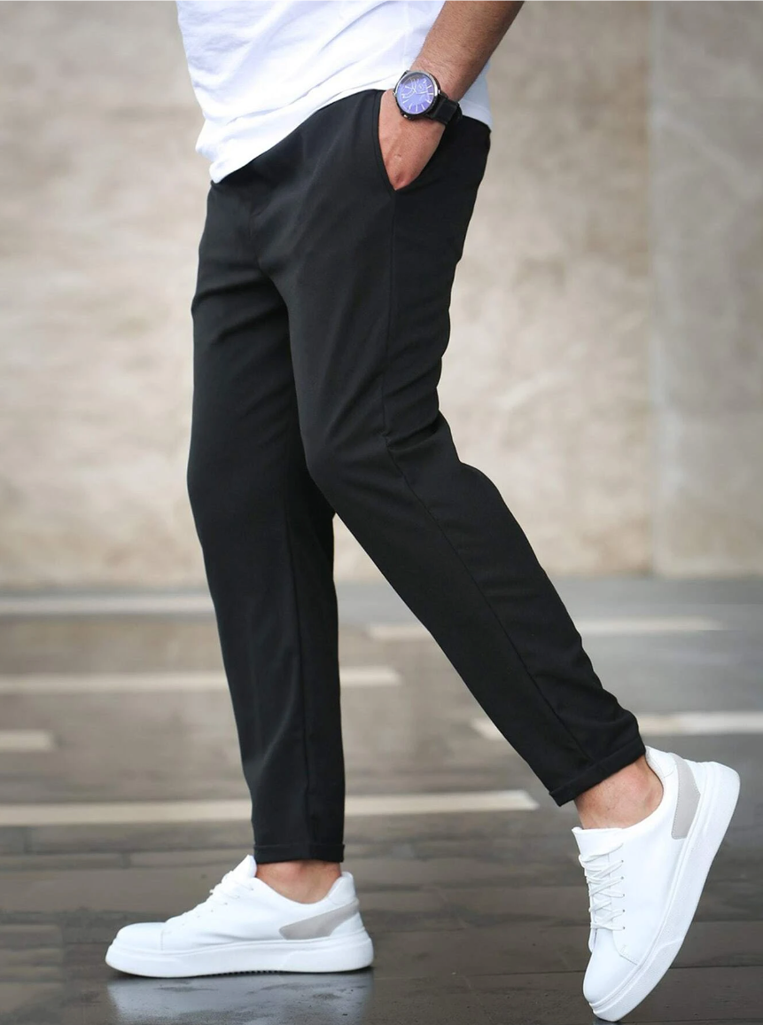 Men’s Stretch Trousers for Everyday Wear – Comfortable Slim-Fit Pants for Work, Casual Outfits and Modern Style