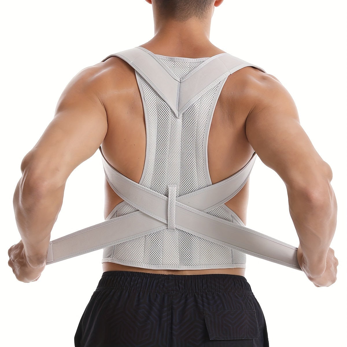Adjustable Posture Corrector Mesh Lumbar Support Brace Breathable Straps - Image 5