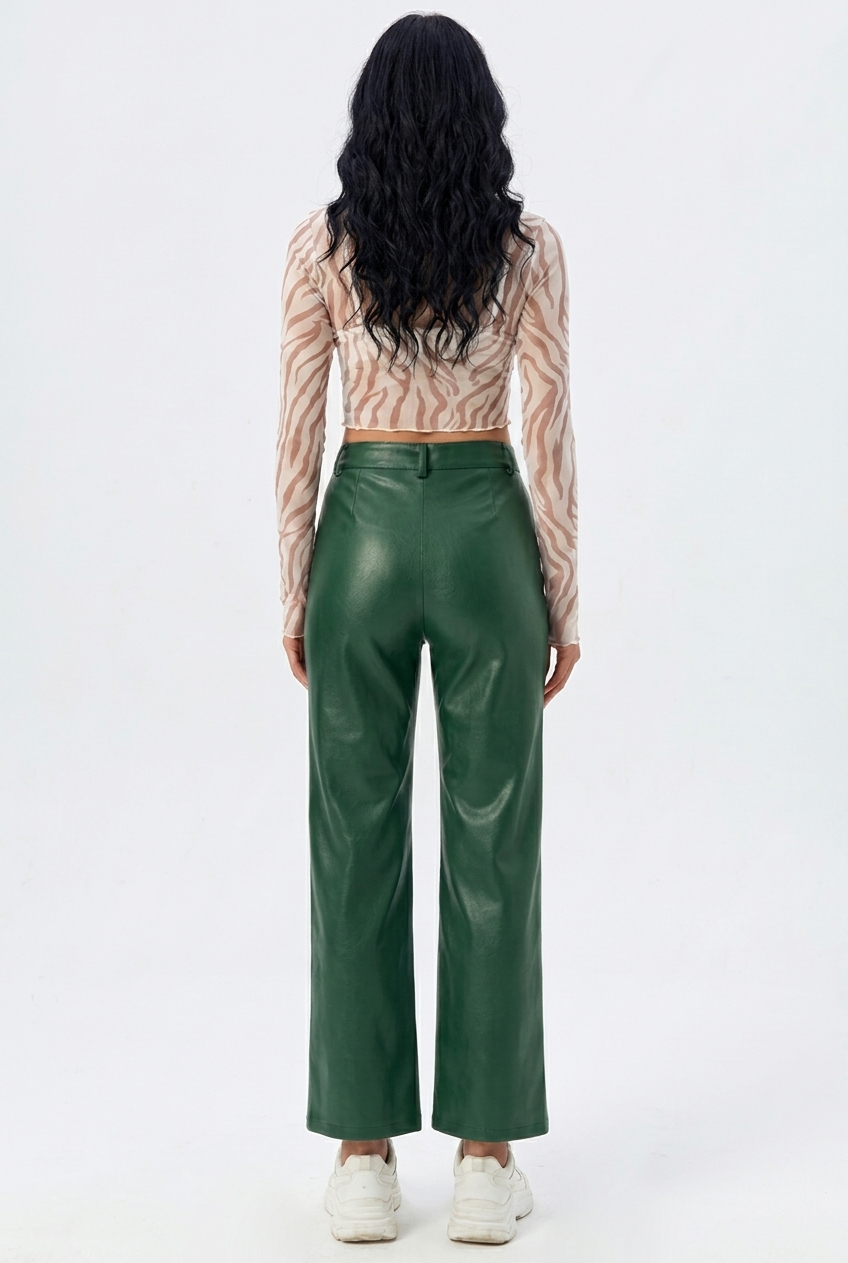 Pantaloni in ecopelle Noctra