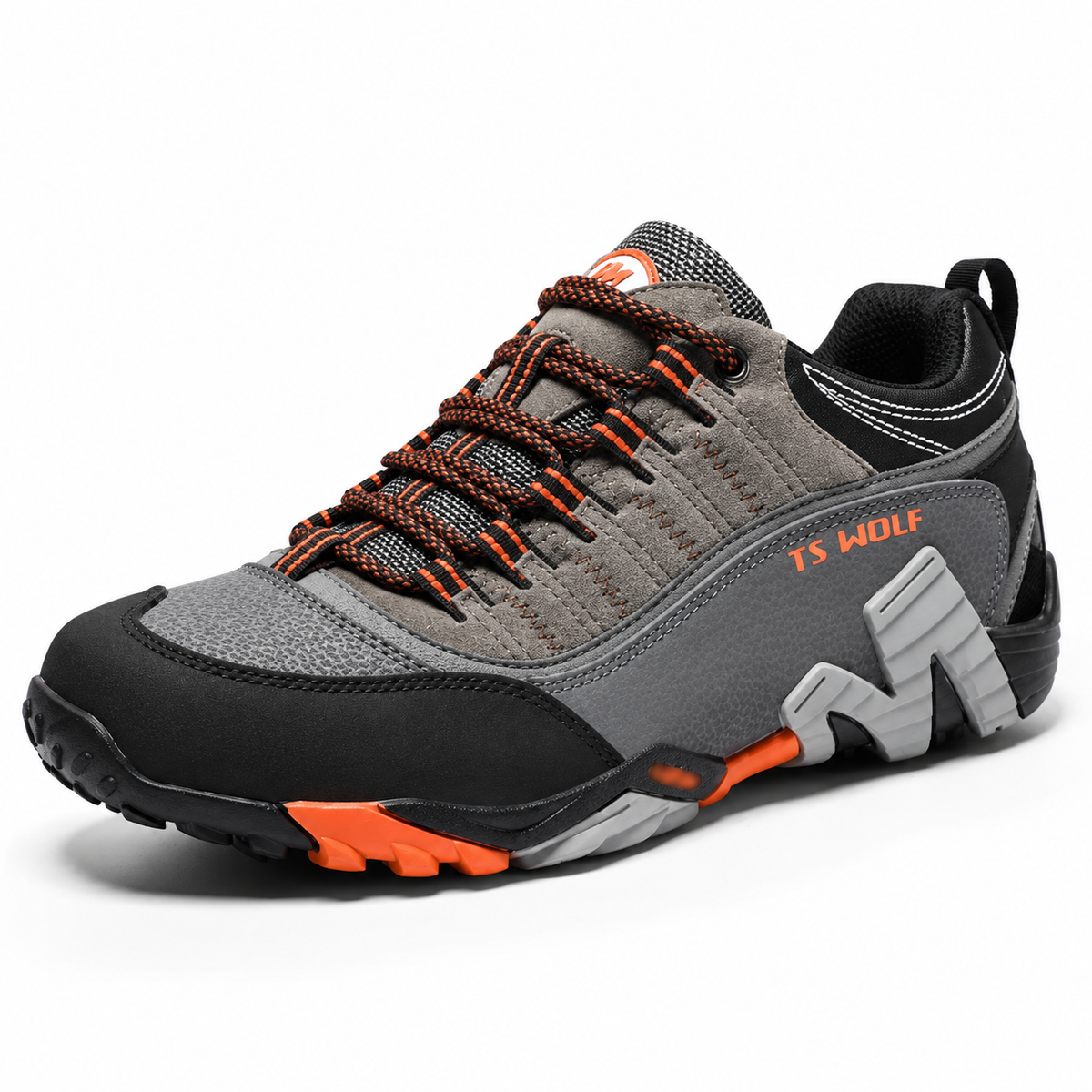 Chaussures de randonnée et de trekking pour hommes, semelle extérieure crantée, fermeture à lacets et col rembourré