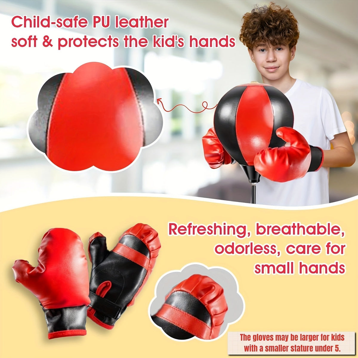 Junior Punch Bag Set for Kids – Boxing Training Equipment for Active Play, Fitness and Coordination Practice
