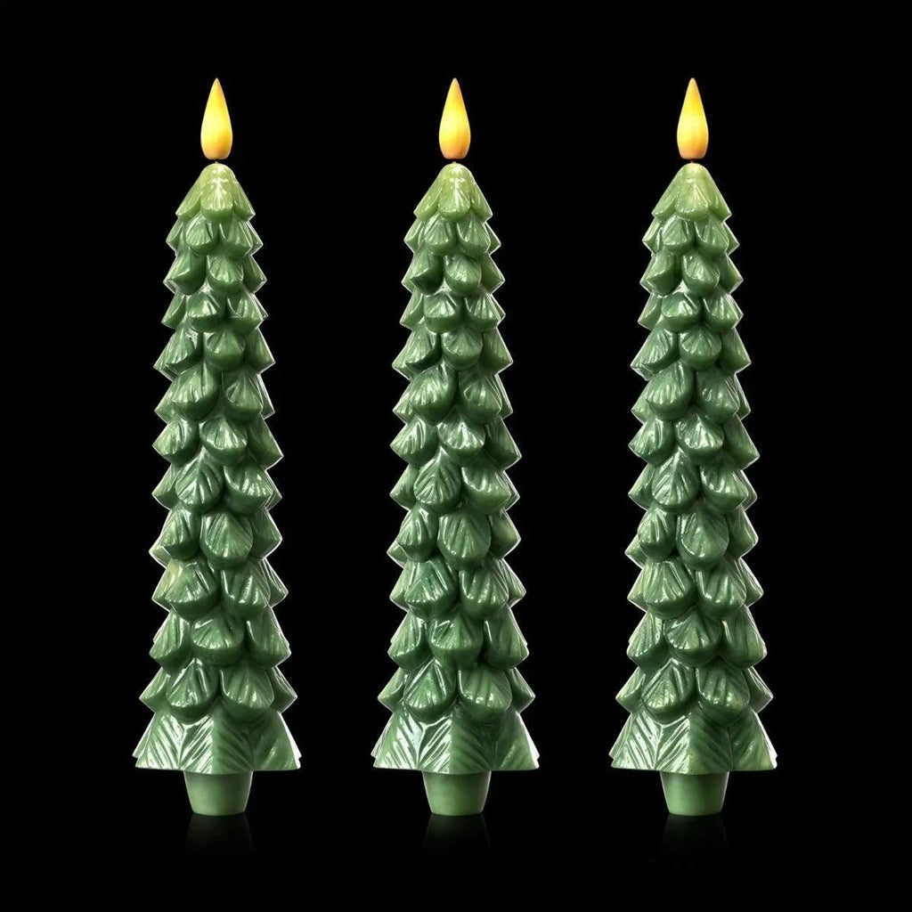 Battery Operated Christmas Tree Candles with Remote Control Flickering LED Flameless Taper - Image 3