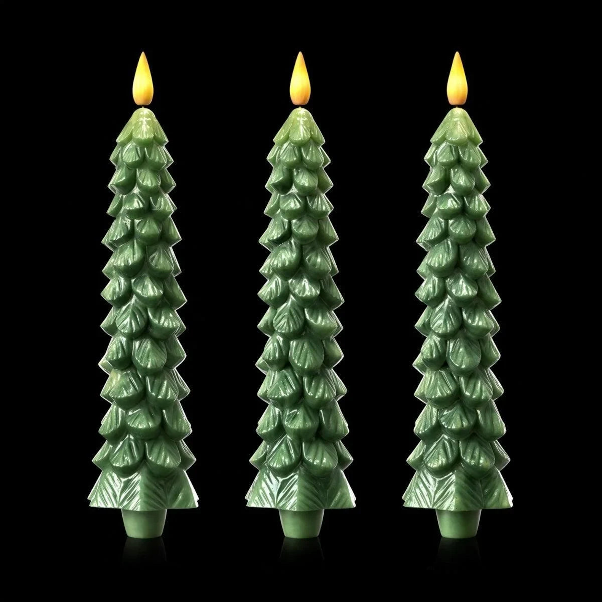 Battery Operated Christmas Tree Candles with Remote Control Flickering LED Flameless Taper - Image 3