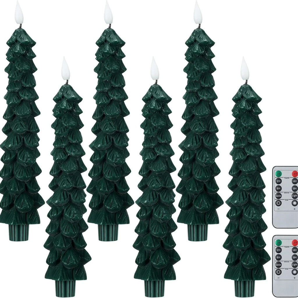 Battery Operated Christmas Tree Candles with Remote Control Flickering LED Flameless Taper - Image 6