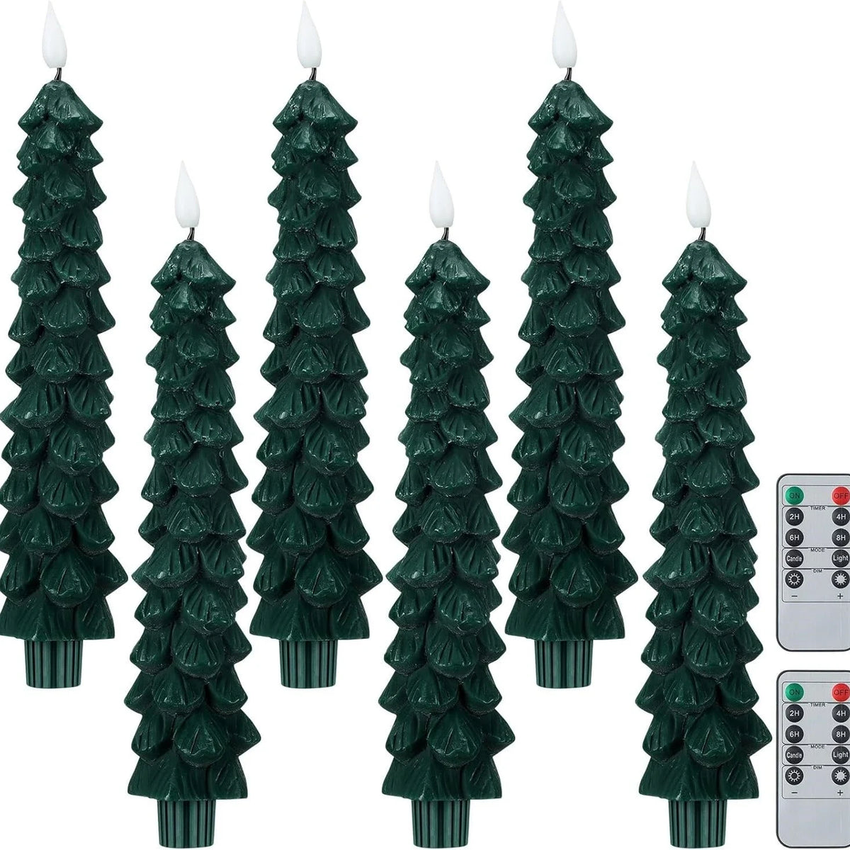 Battery Operated Christmas Tree Candles with Remote Control Flickering LED Flameless Taper - Image 6