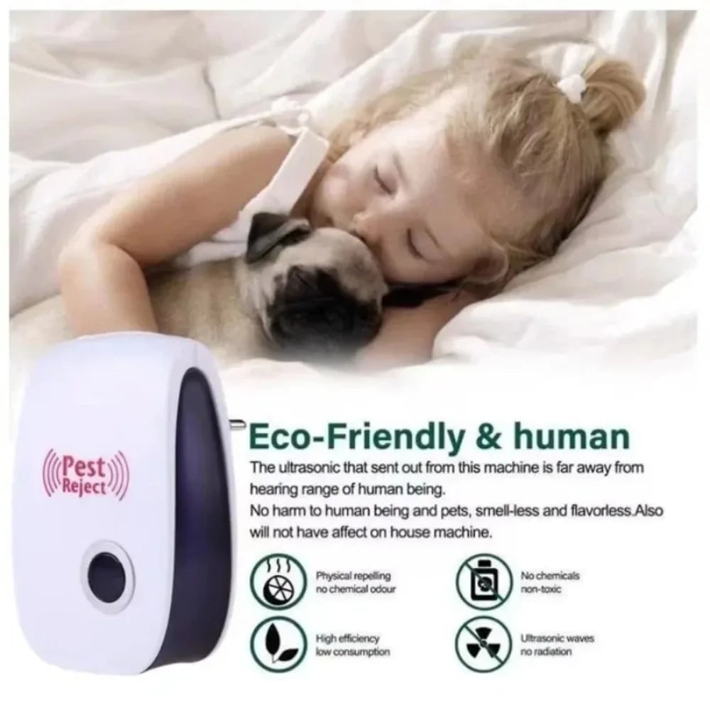 Bed Bug Pest Control Ultrasonic Repeller Plug-In Device with LED Indicator - Image 3