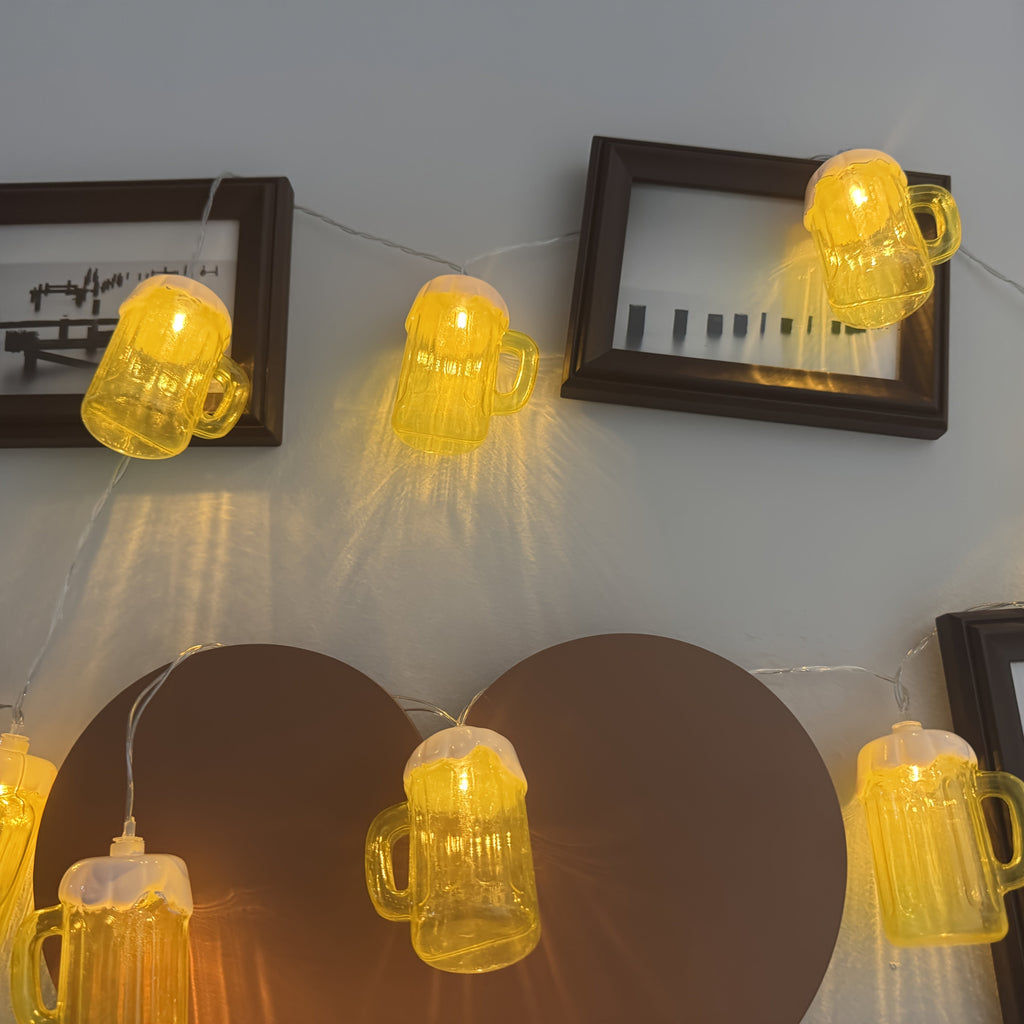 Beer Mug String Lights Battery Operated LED for Parties and Outdoor Décor - Image 10