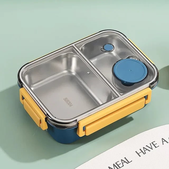 Bento Lunch Box with Stainless Steel Compartments and Leak-Proof Seal - Image 14