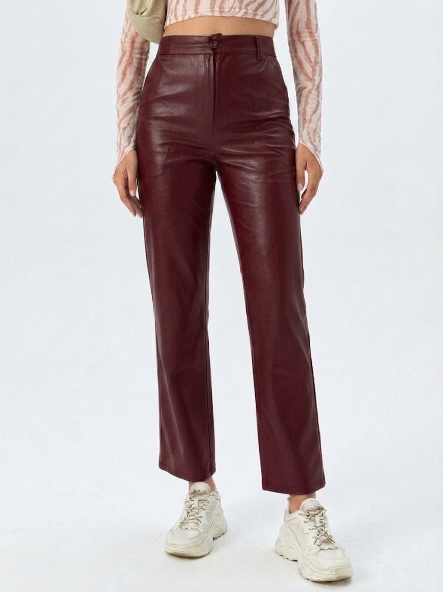 Pantaloni in ecopelle Noctra