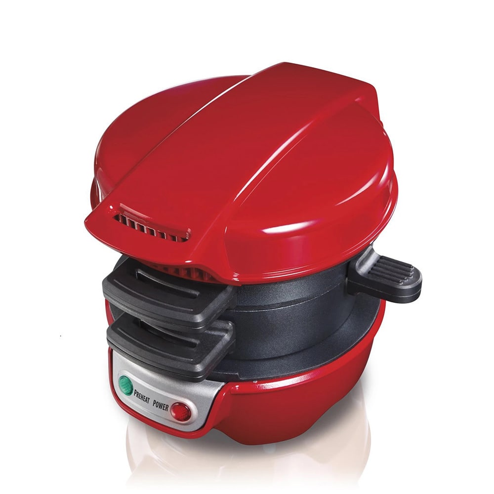 Breakfast Sandwich Maker and Panini Press Machine with Nonstick Plates and Hinged Design - Image 6