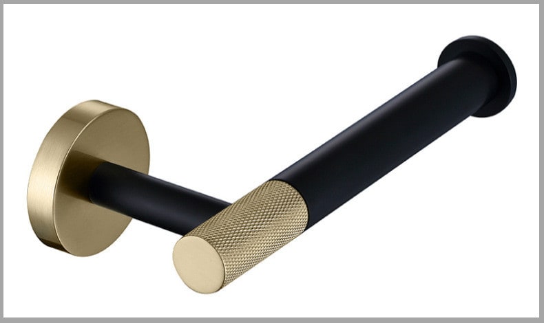 Brushed Gold Stainless Steel Double Bathroom Towel Bar Wall Mounted - Image 7