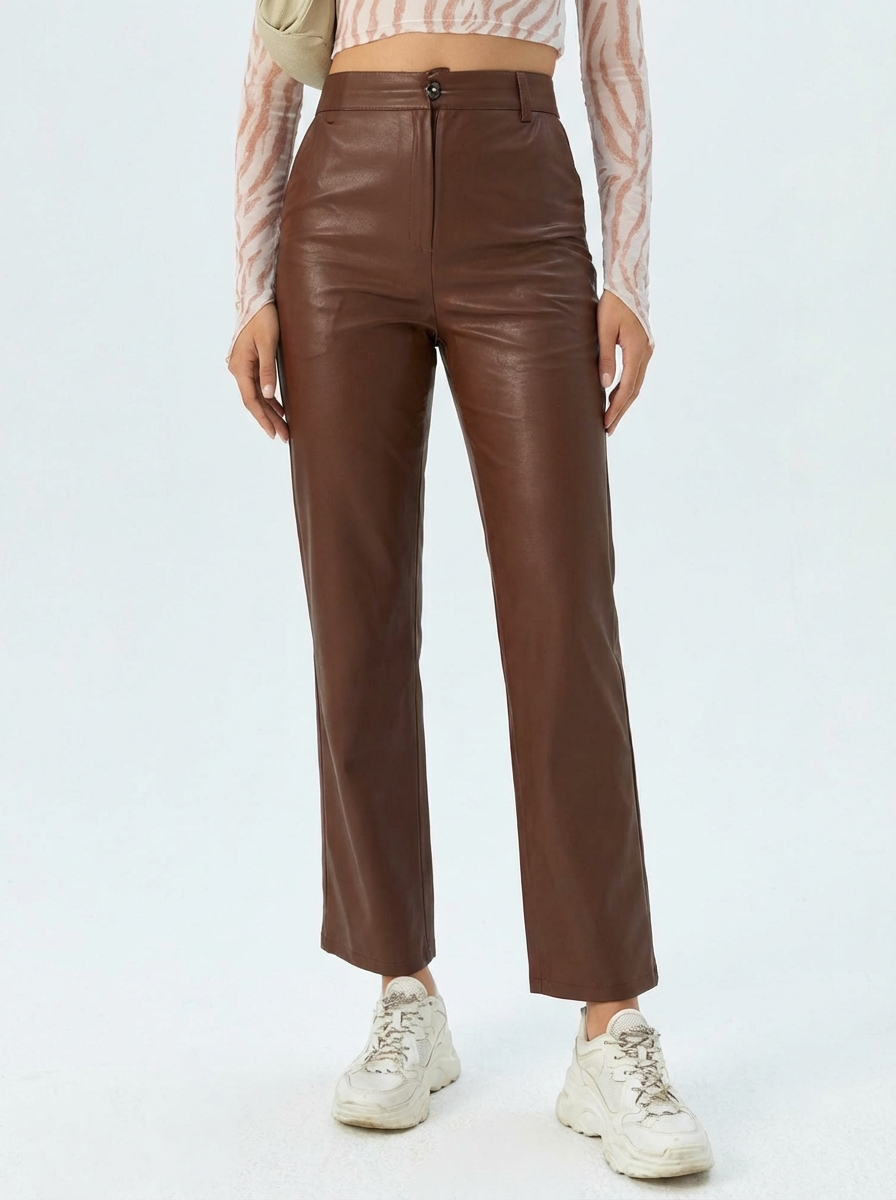 Pantaloni in ecopelle Noctra