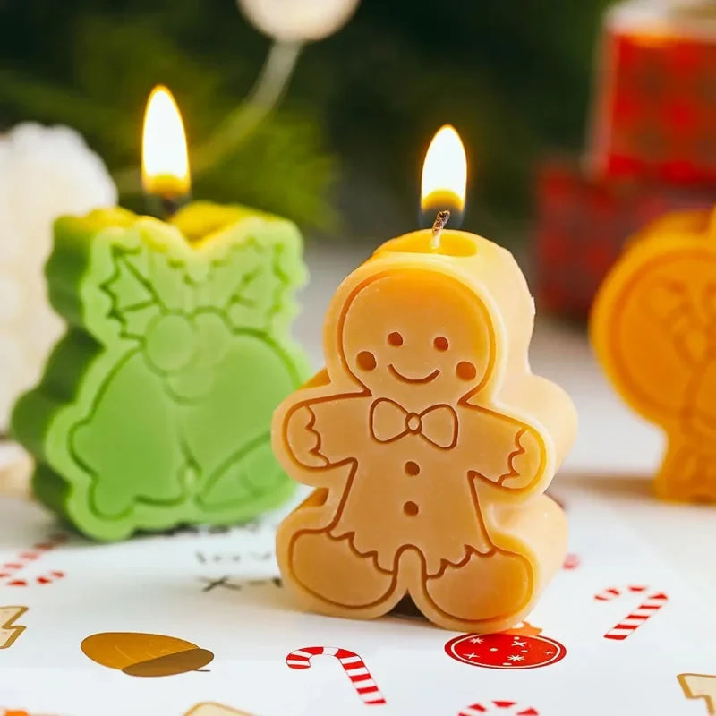 Candle for Christmas Gift Set with Festive Shaped Designs and Scented Aromatherapy of 4 - Image 1
