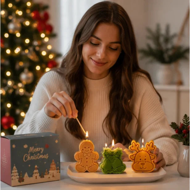 Candle for Christmas Gift Set with Festive Shaped Designs and Scented Aromatherapy of 4 - Image 13