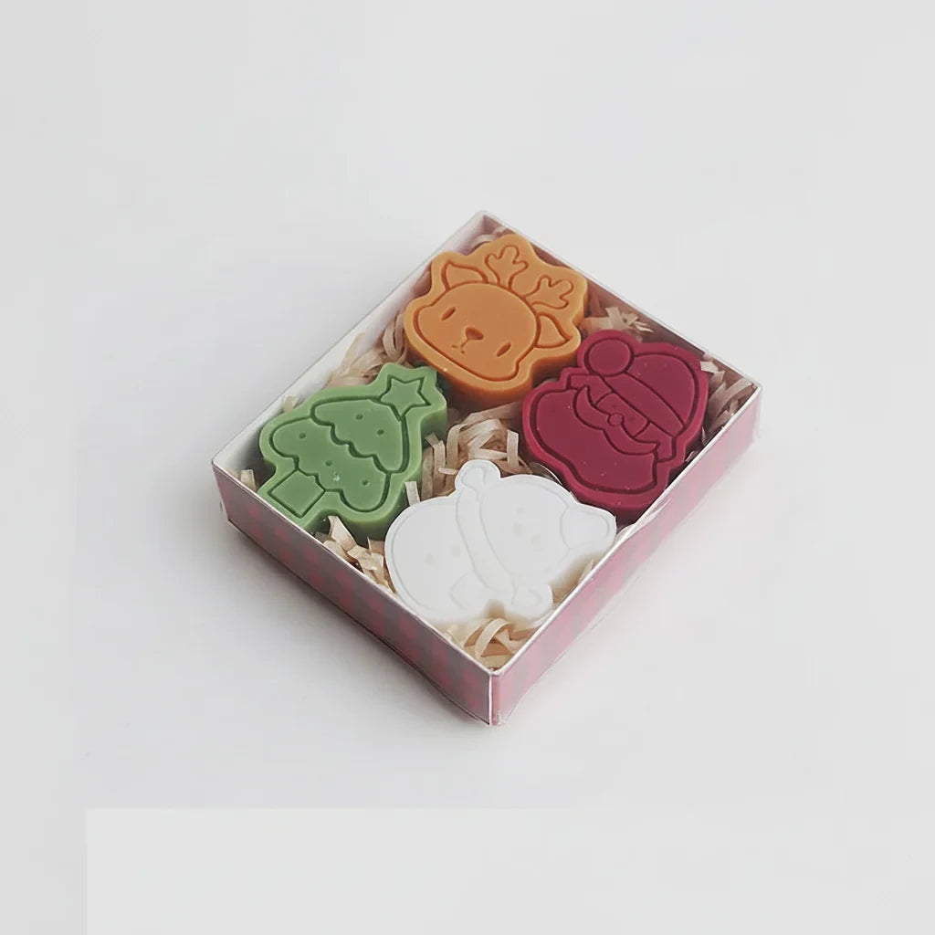 Candle for Christmas Gift Set with Festive Shaped Designs and Scented Aromatherapy of 4 - Image 5
