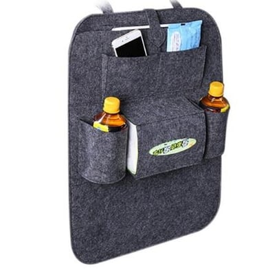 Car Backseat Organizer with Tissue Box Holder and Bottle Pockets Felt Auto Seat Storage - Image 12