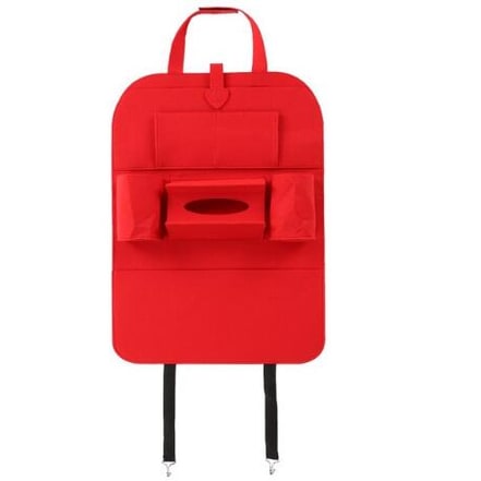Car Backseat Organizer with Tissue Box Holder and Bottle Pockets Felt Auto Seat Storage - Image 14