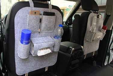 Car Backseat Organizer with Tissue Box Holder and Bottle Pockets Felt Auto Seat Storage - Image 22