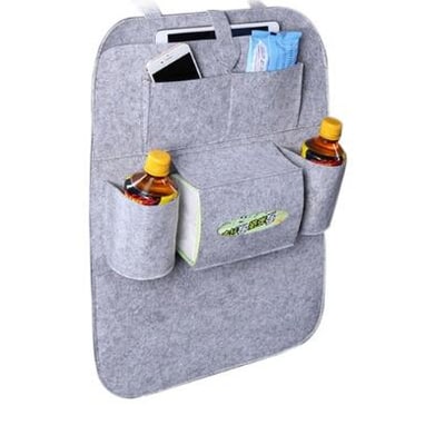 Car Backseat Organizer with Tissue Box Holder and Bottle Pockets Felt Auto Seat Storage - Image 27