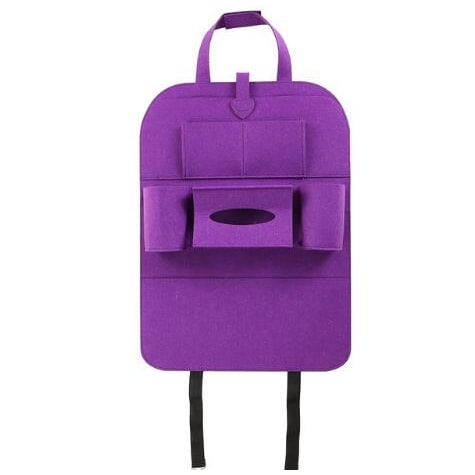 Car Backseat Organizer with Tissue Box Holder and Bottle Pockets Felt Auto Seat Storage - Image 35