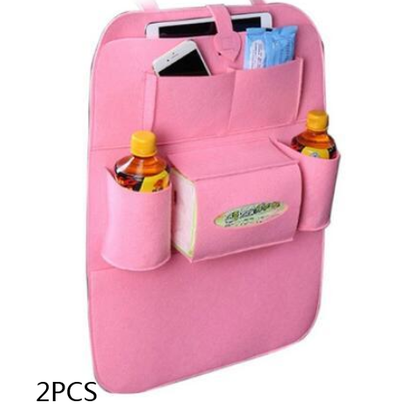 Car Backseat Organizer with Tissue Box Holder and Bottle Pockets Felt Auto Seat Storage - Image 7