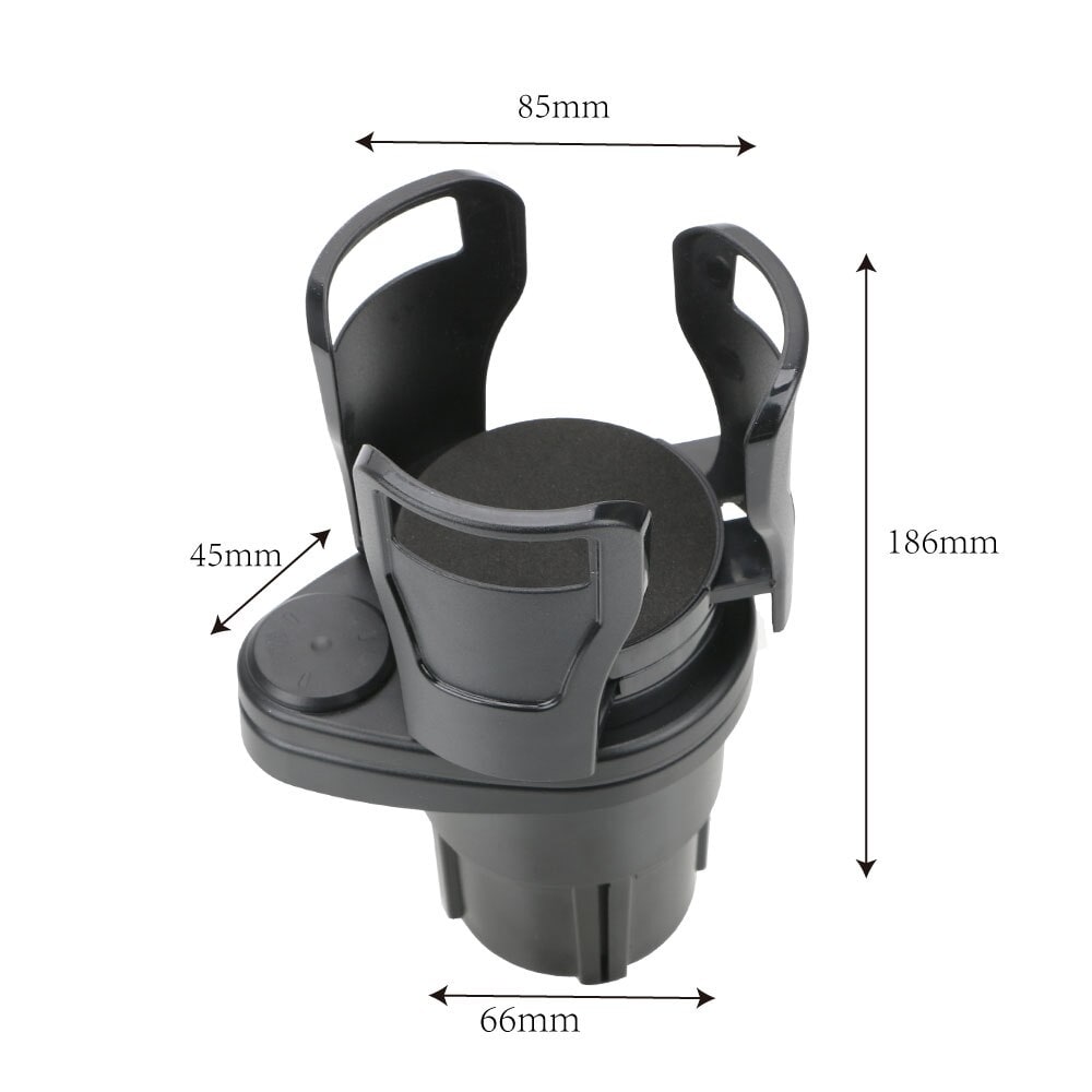 Car Cup Holder Expander with Rotating Adjustable Arms and Console Organizer Insert - Image 4