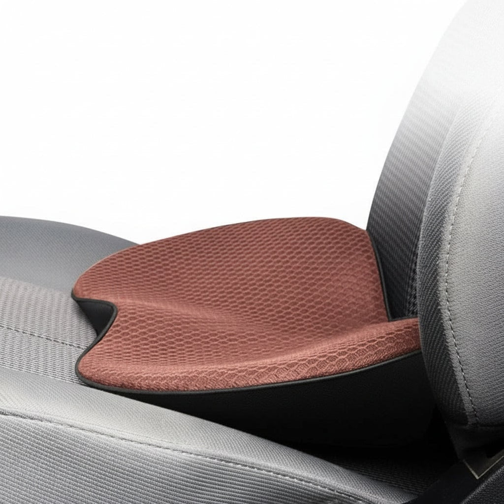 Car Seat Booster Cushion with Ergonomic Wedge Support and Breathable Mesh Cover - Image 3