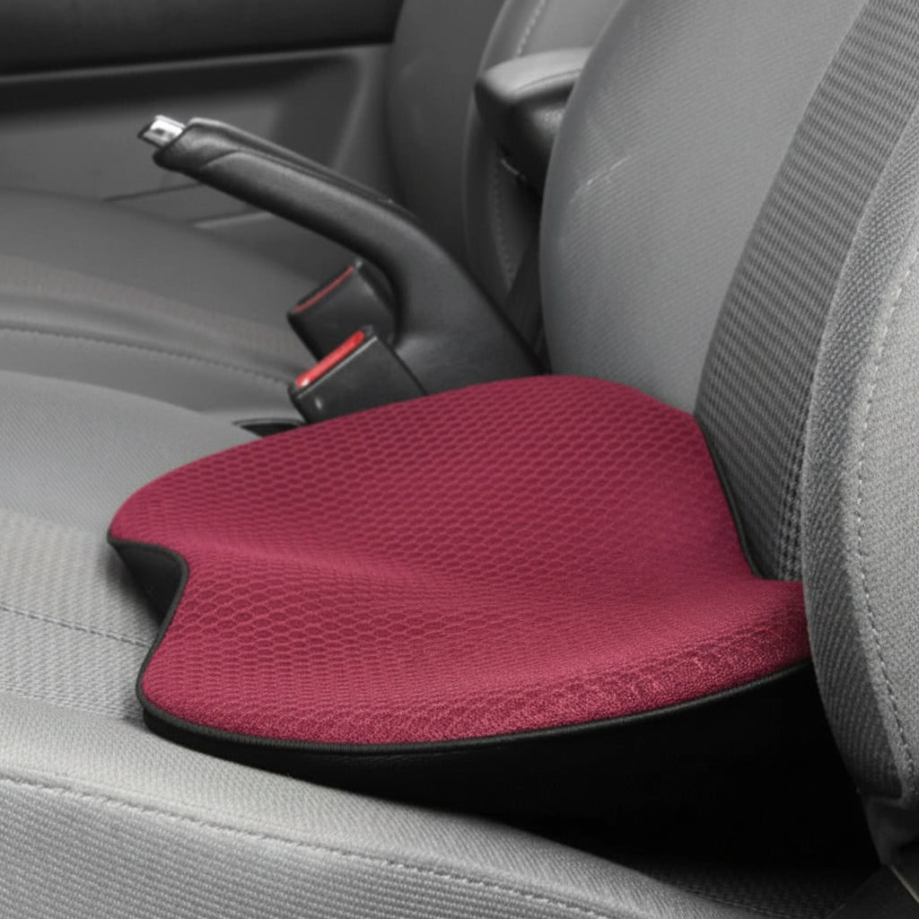 Car Seat Booster Cushion with Ergonomic Wedge Support and Breathable Mesh Cover - Image 4