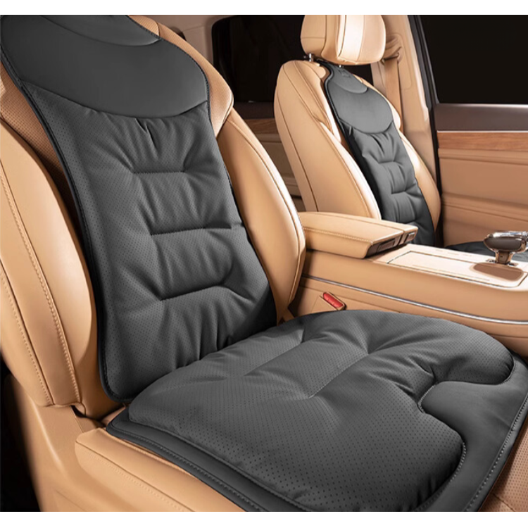 Car Seat Cushion with Lumbar Support and Ergonomic Back Padded Faux Leather - Image 1
