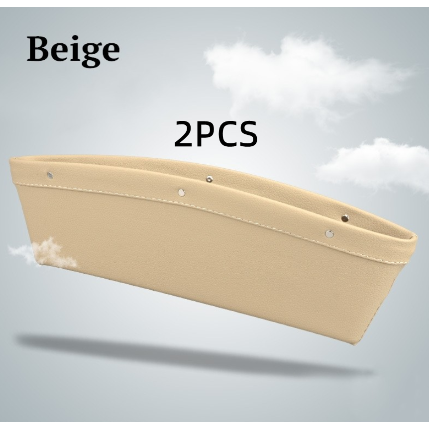 Car Seat Gap Filler and Vehicle Organizer with Faux Leather Pebbled Finish Auto - Image 3