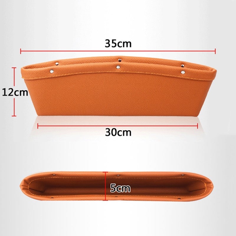 Car Seat Gap Filler and Vehicle Organizer with Faux Leather Pebbled Finish Auto - Image 7