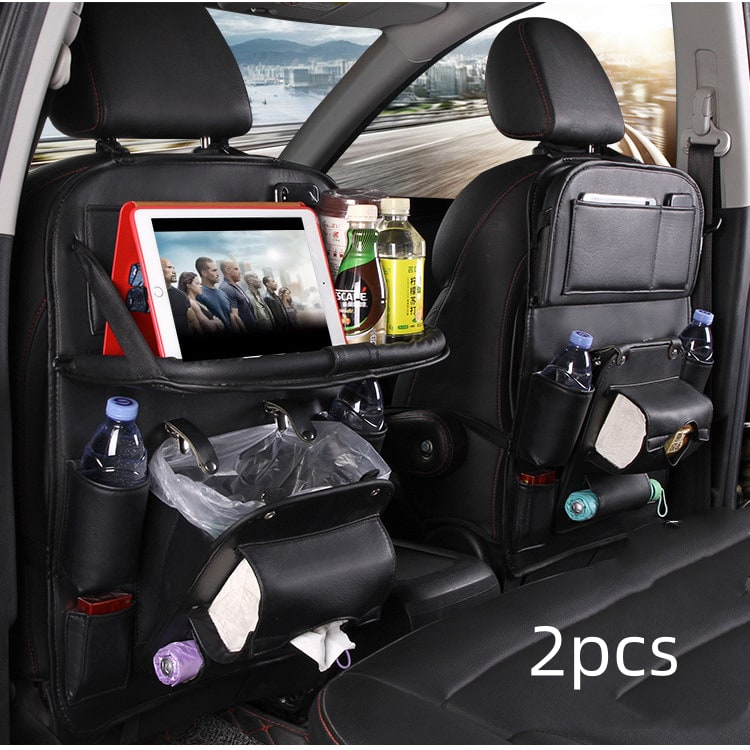 Car Seat Organizer and Crevice Filler with Back Storage Bag and Fold-Down Tray Bench - Image 10