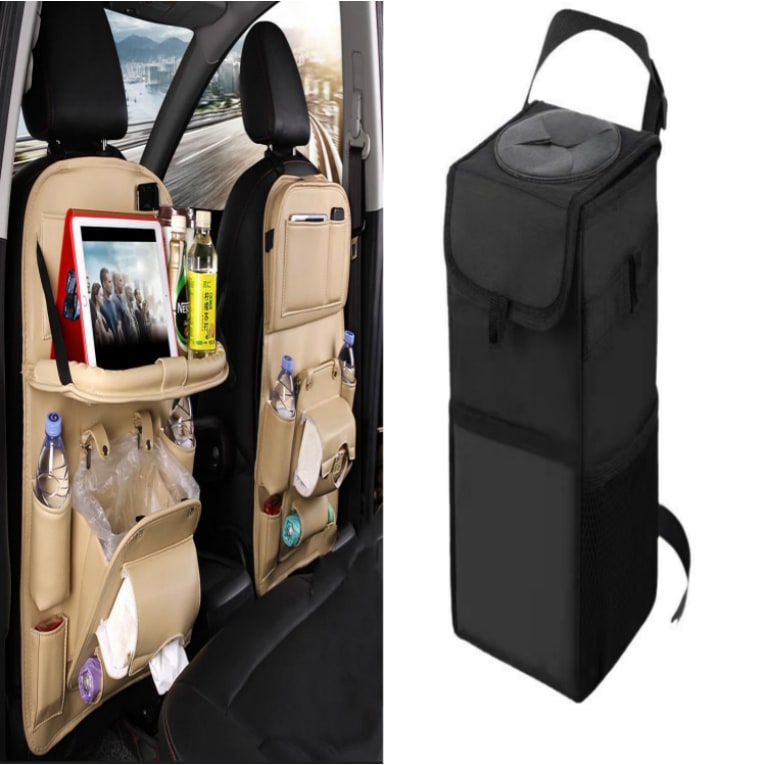 Car Seat Organizer and Crevice Filler with Back Storage Bag and Fold-Down Tray Bench - Image 13