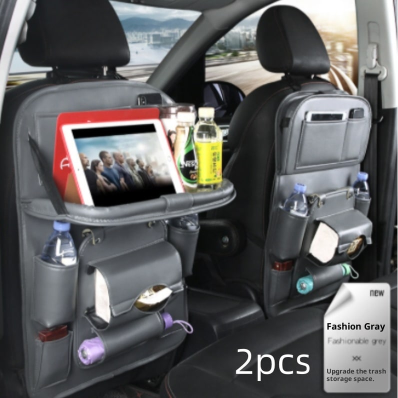 Car Seat Organizer and Crevice Filler with Back Storage Bag and Fold-Down Tray Bench - Image 18