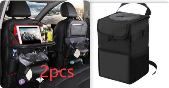 Car Seat Organizer and Crevice Filler with Back Storage Bag and Fold-Down Tray Bench - Image 19