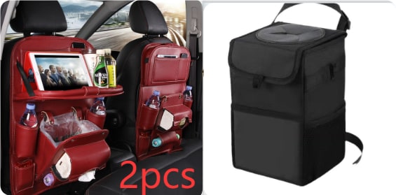 Car Seat Organizer and Crevice Filler with Back Storage Bag and Fold-Down Tray Bench - Image 2