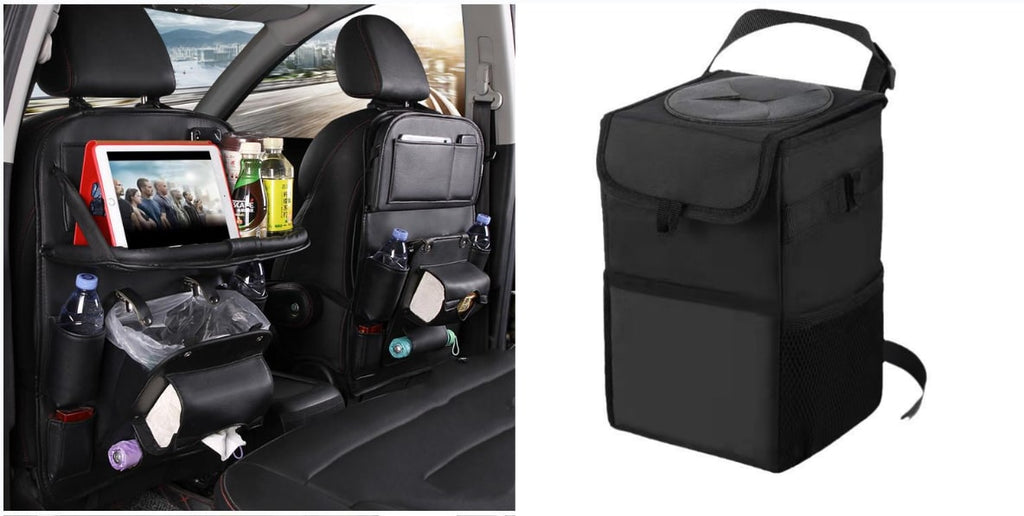 Car Seat Organizer and Crevice Filler with Back Storage Bag and Fold-Down Tray Bench - Image 22