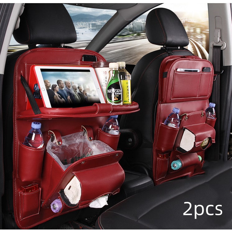Car Seat Organizer and Crevice Filler with Back Storage Bag and Fold-Down Tray Bench - Image 24